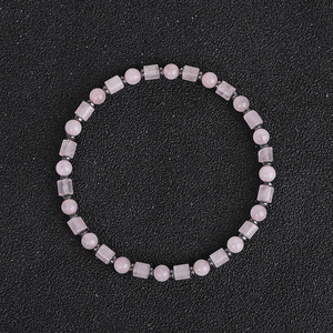 Bracciale Elastico con Perline Cilindriche in Pietra Naturale, Design Geometrico, <span class=keywords><strong>Occhio</strong></span> <span class=keywords><strong>di</strong></span> <span class=keywords><strong>Tigre</strong></span>, Avventurina Verde, <span class=keywords><strong>Quarzo</strong></span> Rosa, Gioielli Unisex alla Moda - Product Image 2
