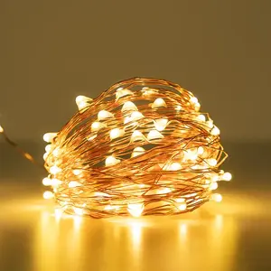 5V USB powered 10m micro LED Dây đồng đom đóm chuỗi Lights cho Xmas Garland trang trí