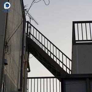 <span class=keywords><strong>Escalera</strong></span> de Escape de <span class=keywords><strong>Emergencia</strong></span> de Metal Galvanizado para Exteriores, Barandilla Vertical de Acero Negro para Edificios, <span class=keywords><strong>Escalera</strong></span> de Seguridad para Exteriores - Product Image 1