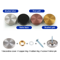 Wugeon Aluminium Laiton Acier Inoxydable Dôme Miroir Cap Verre Couvercle Décoratif Vis Entièrement Fileté Publicité Vis