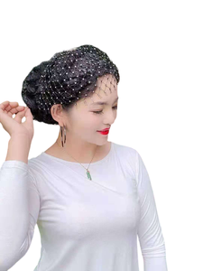 Luxury Eco-Friendly Breathable Bamboo Weaving Lace Material Noble <b>Hat</b> Elegant Ladies <b>Wedding</b> Photo Spring and Summer MUQIAN - Product Image 1