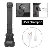 Lampe torche LED tactique puissante avec zoom et affichage de la puissance LED XHP70, rechargeable par USB, pour l'extérieur, autre lampe de camping
