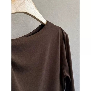 T-shirt Chic Asimmetrica a Maniche Lunghe con Spalle Scoperte, Camicetta Estiva Nuova e Unica, Abbigliamento <span class=keywords><strong>Donna</strong></span> Best-Seller - Product Image 4