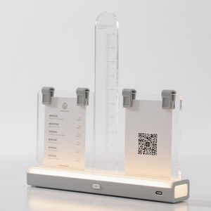 Porte-affiche en acrylique en forme de T A5 personnalisé présentoir Double face Type de traction Portable Menu carte porte-notes - Product Image 6