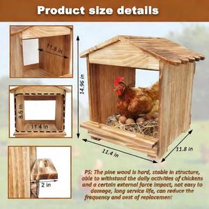 Massivholz Wandmontierte Hühner-Legenestbox Bauernhof-Eierlager für Hühner Geflügelstall <span class=keywords><strong>Ruheplatz</strong></span> zum Eierlegen für Alle Jahreszeiten - Product Image 4