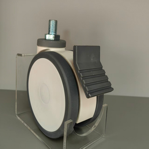 Roue médicale à double roulement <span class=keywords><strong>de</strong></span> 5 pouces avec frein pour lit d'hôpital - Product Image 2