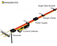Barre omnibus en cuivre sans soudure DEMAELECTRIC 100A, système de rail de distribution d'énergie à 4 pôles pour pont roulant