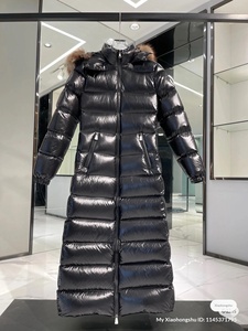 Veste d'hiver longue pour <span class=keywords><strong>femme</strong></span> en duvet de canard blanc avec col en <span class=keywords><strong>fourrure</strong></span> de renard, ceinture élastique à la taille et fermeture éclair, motif uni, 100g-150g - Product Image 6