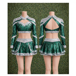 Uniformes de cheerleading de compétition de haute qualité personnalisés en gros, colorés, pour filles et adultes, vêtements d'équipe pour les spectacles scolaires - Product Image 1