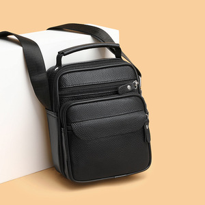 Bolso Cruzado de Piel Genuina de Primera Capa para Hombre, Novedad 2025, Estilo Casual y Moderno, Si - Product Image 1