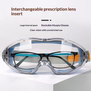 Lunettes de sport de sécurité transparentes HD anti-UV, étanches et anti-buée, à grande monture, pour la conduite et le ski, vente en gros - Product Image 5