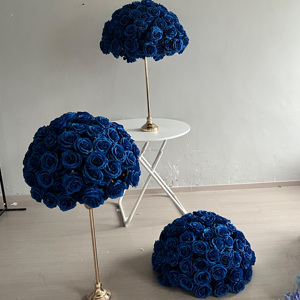 Boule de fleurs artificielles en rose blanche de couleur verte moderne, décoration de mariage, centre de table de fleurs colorées, boules de fleurs décoratives - Product Image 6