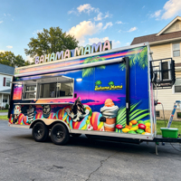 Remorque à glaces entièrement équipée de 13 pieds, chariot mobile de vente de glaces avec vitrine congélateur à vendre