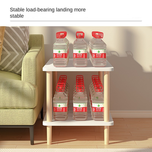 Bắc Âu Bằng Gỗ Bên Hiện Đại Đơn Giản 2-Tầng Cao Đôi Lớp Nhỏ Màu Trắng Cà Phê Hình Chữ Nhật MDF Bàn Trà Với Lưu Trữ Giá - Product Image 2