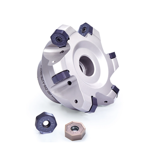 رأس قاطع تفريز مسطح عالي الكفاءة مع حامل أداة تفريز دائري قابل للفهرسة - Product Image 1