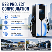 Borne de recharge rapide DC pour véhicules électriques, 60-400 kW, à poser au sol, double connecteur, OCPP 1.6/2.0, station de charge commerciale, OEM ODM