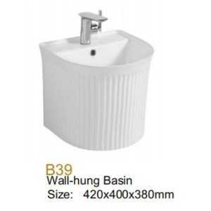 Nhà máy trực tiếp kỹ thuật gốm chậu rửa hiện đại đơn giản dính liền treo tường lỗ duy nhất phòng tắm treo lưu vực - Product Image 3