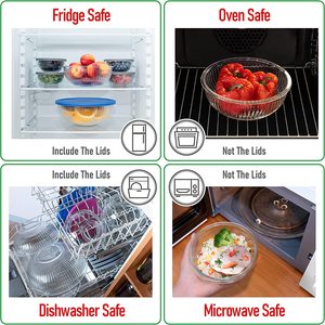 Nhà bếp lớn Bát salad bát thủy tinh trộn bát đặt để nấu ăn, nướng, prepping - Product Image 4