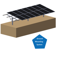 Kit de montage au sol pour carport solaire étanche, en acier au carbone, support de module photovoltaïque, surface anodisée, certifié CE, garantie 10 ans