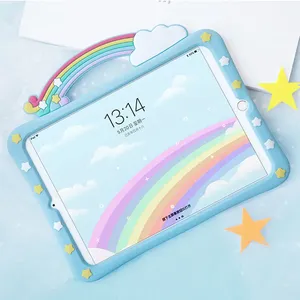 Regenbogen niedlich Kinder stoßfest schutz tropfenresistente Brücke <span class=keywords><strong>Tablet</strong></span>-Hülle aus Silikon Halterung für Hüllen für Pad-Hülle - Product Image 4