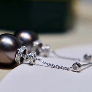 Base para Pendientes de Plata S925 con Perlas DIY, Joyería de Plata de Moda con Cuentas Redondas de 8-12 mm, Modelo 21654 - Product Image 4