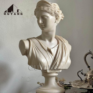 QUYANG décoration de la maison moderne <span class=keywords><strong>pierre</strong></span> naturelle sculpture élégante dame tête Statue marbre <span class=keywords><strong>femme</strong></span> <span class=keywords><strong>buste</strong></span> Sculpture - Product Image 5