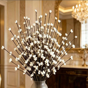 Artisanat floral de Shanghai, guirlande de fleurs artificielles 40cm, branche de fleurs blanches pour décoration de mariage - Product Image 1