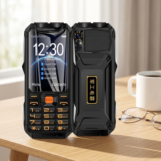 Q9-1 4G Senior Mobile Phone Big Button Rugged Feature Phone Dual SIM SOS FM 4500mAh Battery Elderly Phone