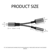 Convertisseur de câble de charge pour écouteurs 2IN1 Type C à 3.5mm Jack Adaptateur OTG USB 3.0 à Type C pour Samsung Huawei