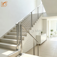 Großhandel T316 Edelstahlseil Flugzeugkabel mit Metall-Post-Top-Drehhalterung für Innentreppen und Außendeck-Geländer