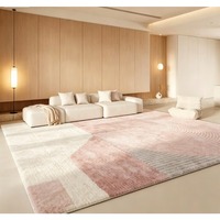 MAMTI Modern Luxury Large Living Room Area Rug Faux Cashmere Carpet Line Pattern Flat Weave Floor Carpet and Rug for Bedroom