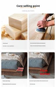 Modern Wabi Sabi Style King Japanese Platform <b>Bed</b> Solid Wood for Bedroom Storage Feature Buy Floor Home Bedroom <b>Bed</b> - Product Image 6
