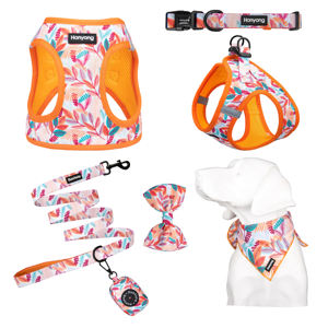 漢陽OEMカスタムペット用品快適チェストハーネス ポリエステル製犬用首輪、犬用リード 超ソフトステップイン犬用ハーネス - Product Image 1