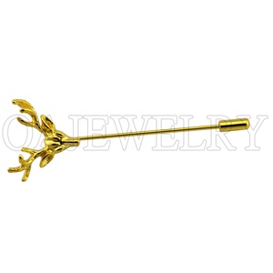 Nouvelle épingle à <span class=keywords><strong>cravate</strong></span> classique et broche tête <span class=keywords><strong>de</strong></span> <span class=keywords><strong>mort</strong></span> plaquée or 18 carats pour homme, cadeau personnalisé pour mariage, fête ou anniversaire - Product Image 3