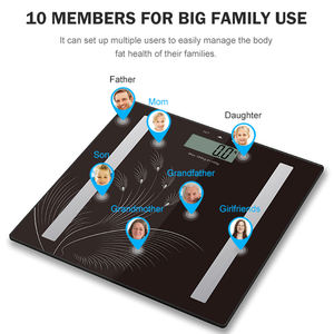 Báscula Electrónica Digital para Medir <span class=keywords><strong>Grasa</strong></span> <span class=keywords><strong>Corporal</strong></span>, Báscula Personal para Pesar el Cuerpo Humano, Báscula de Baño - Product Image 3