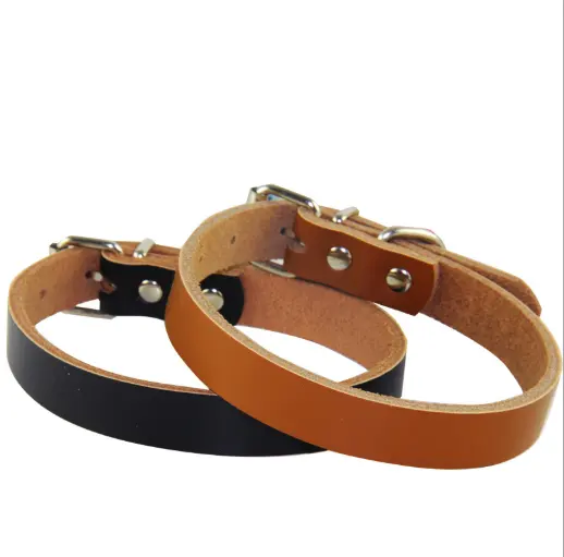 Wholesale Genuine Ox Cow Cattle Leather Dog Collar Leather