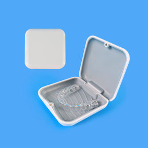 Custodia per Allineatori e Contenitori con Specchio / Senza Specchio per Dentiere, Scatola Quadrata per Conservazione Paradenti - Product Image 6