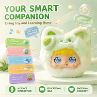 Animal de compagnie interactif IA en coton/polyester, rembourré en coton PP, jouet musical, poupée avec visage, approuvé CPC, chat vocal intelligent