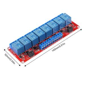 مشغل وحدة ترحيل 8 قنوات 24 فولت مع تحميل عزل Optocoupler 8 طرق تتابع وحدة تحكم ذكية منزلية - Product Image 3