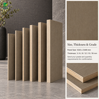 Panneau de contreplaqué plaqué en placage de bois gris Jinbase W-KJ-219, qualité E0, 1220x2440mm (4x8), pour meubles de maison et d'hôtel