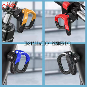 Gancho de doble gancho para <span class=keywords><strong>casco</strong></span> de motocicleta, accesorio Universal de aleación de aluminio CNC para patinete <span class=keywords><strong>Xiaomi</strong></span> M365, novedad - Product Image 6