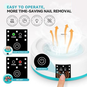 Máquina Eléctrica de Vapor para Uñas, Calentador de Manicura y Pedicura con Luz LED, Secador de Uñas de 5 Dedos, Uso en Salón y Hogar - Product Image 4