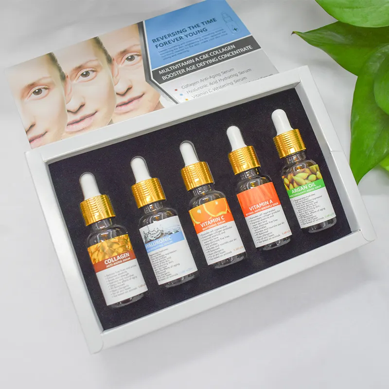 Vitamin C White ning VA Hyaluron säure Kollagen Private Label Hautpflege Serum Set Serum Bio-Serum