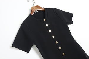 GX8315 <span class=keywords><strong>Abito</strong></span> Estivo da Donna alla Moda 2025, Mini <span class=keywords><strong>Abito</strong></span> <span class=keywords><strong>in</strong></span> <span class=keywords><strong>Maglia</strong></span> a Maniche Corte con Patchwork Colorato e Plissettatura, Elegante e Sexy per Serate - Product Image 4