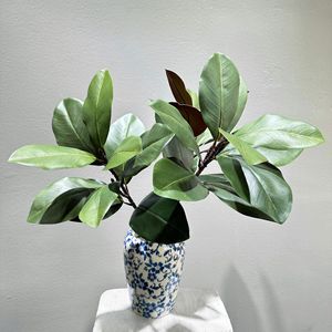 Feuilles de Magnolia Artificielles Meng Jie 30cm-100cm Vertes, Branche Unique à 10 Feuilles, Arrangement Décoratif pour Plantes - Product Image 1