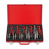 Kit de réparation de filetages métriques 131 pièces M5 M6 M8 M10 M12 avec inserts de filetage et jeu de forets pour la restauration des filetages de moteurs automobiles