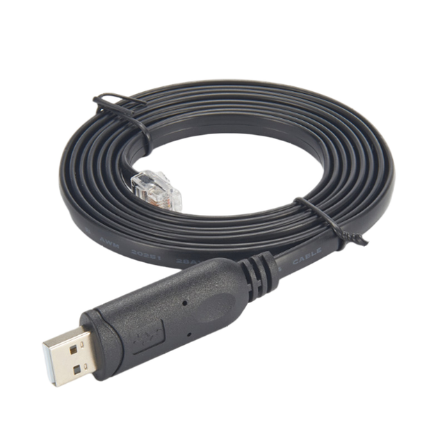 Dajiang USB 2.0 RJ45 Console Cable with PVC Jacket and Braid Shielding for Computer Camera Switch-in Stock