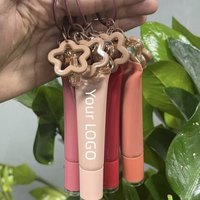 Baume à lèvres nourrissant en tube souple de haute qualité, marque privée, vente en gros, baume à lèvres teinté naturel avec porte-clés, baume à lèvres teinté aux peptides