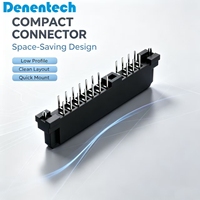 Denentech Venta caliente SATA 7 + 15P Hembra H9.10mm Straight DIP Conector SATA de doble fila para PCB