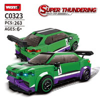 Blocs de construction WOMA TOYS, voiture à tirer en arrière, jouet en briques pour enfants